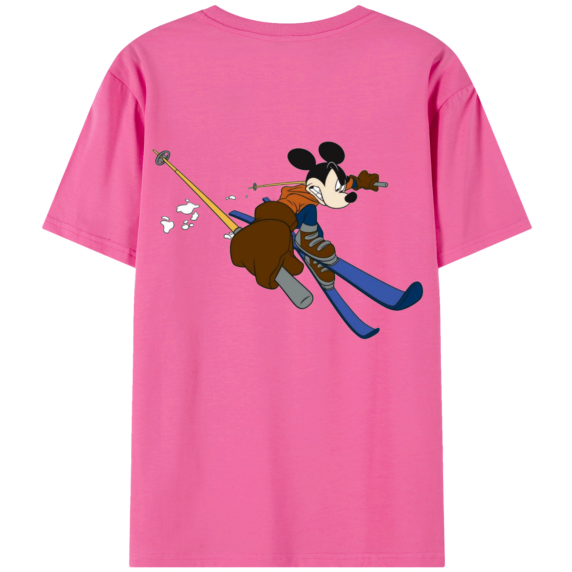 （画像用） ミッキーマウス Mickey Mouse レディース半袖Tシャツ(バックプリント)